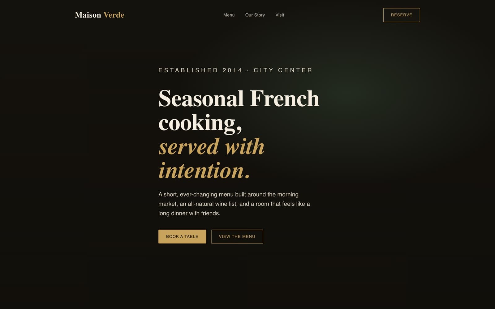 Maison Verde website
